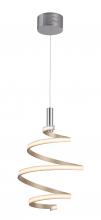 Craftmade P817MSCH-LED - 1 - Light LED Pendant in Matte Silver/Chrome