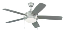 Craftmade HE52BNK5-LED - 52" LED Fan in Brushed Polished Nickel w/ Brushed Nickel Blades