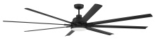 Craftmade RSH84FB8 - 84" LED Fan in Flat Black w/ Flat Black Blades