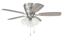 Craftmade WHL42BNK5C3 - 42" 3-Light in Brushed Polished Nickel w/ Driftwood/Walnut Blades