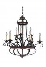 Craftmade 38729-AGTB - 9 - Light Chandelier in Aged Bronze/Textured Black