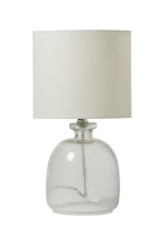 Craftmade 86256 - BL65LTX, Clear Glass Base with Off White Hardback Shade