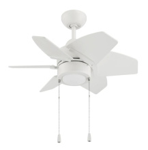 Craftmade PPT24W6 - 24" Indoor/Outdoor LED Fan in White w/ White Blades