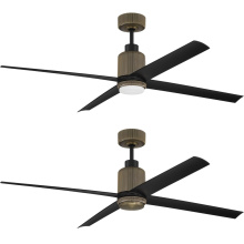 Craftmade PRS52MBZ4 - 52" LED(Optional) Fan Modern Bronze w/ Flat Black Blades
