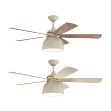 Craftmade VEN52CW5 - 52" LED Fan in Cottage White w/ Cottage White/Dark Driftwood Blades
