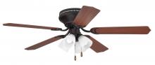Craftmade BRC52ORB5C - 52" 4 Light in Oil-Rubbed Bronze w/ Mahogany/Cherry Blades