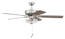 Craftmade P101BNK5-52DWGWN - 52" Fan / Light in Brushed Polished Nickel w/ Driftwood/Grey Walnut Blades
