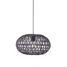 Craftmade SW2003-FB - 1 - Light Swag Pendant Black Rattan w/ Plug