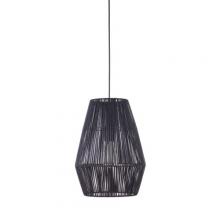 Craftmade SW2009-FB - 1 - Light Swag Pendant Black Rattan w/ Plug