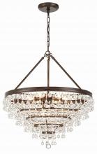 Crystorama 137-VZ - 8 - Light Crystal Teardrop Vibrant Bronze Chandelier