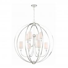 Crystorama 2246-PN - 8 - Light Chandelier in Polished Nickel