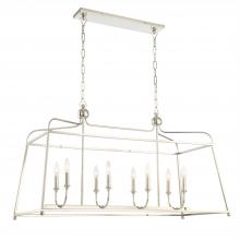 Crystorama 2249-PN_NOSHADE - 8 - Light Linear Chandelier