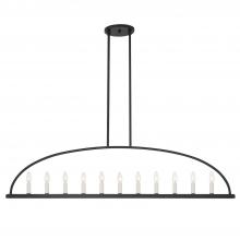 Crystorama ABB-3009-BK - 11 - Light Linear Chandelier