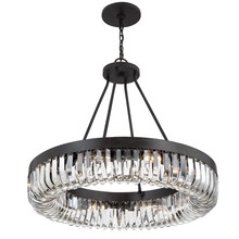Crystorama ALI-B2010-CZ - 10 - Light Chandelier in Charcoal Bronze