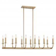 Crystorama BAI-A2112-AG - 12 - Light Aged Brass Chandelier