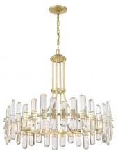 Crystorama BOL-8889-AG - 12 - Light Aged Brass Chandelier