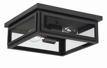 Crystorama BYR-80100-MK - Byron 2 Light Matte Black Outdoor Flush Mount