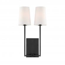 Crystorama LEN-252-BF - 2 - Light Wall Sconce