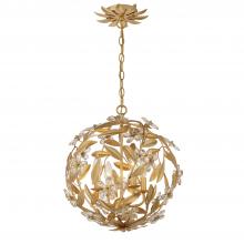 Crystorama MSL-314-GA - 4 - Light Pendant Antique Gold