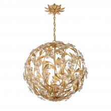 Crystorama MSL-316-GA - 6 - Light Antique Gold Pendant