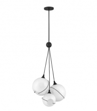 Hinkley Merchant 30304BLK-WH - Large Three Light Pendant