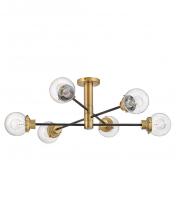 Hinkley Merchant 40696BK - 6 - Light Semi-Flush Mount