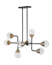 Hinkley Merchant 40698BK - 8 - Light Linear Chandelier