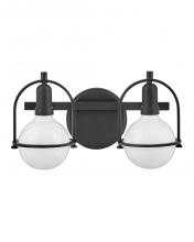 Hinkley Merchant 53772BK - 2 - Light Vanity Wall Sconce
