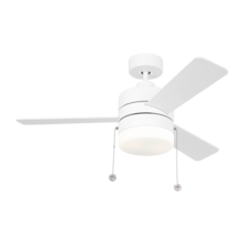Generation Lighting 3SY44RZWD - 44" Fan w/ Light - White w/ White Blades