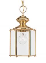 Generation Lighting 6008-02 - 1 - Light Outdoor Semi-Flush Convertible Pendant in Polished Brass