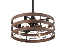 Minka-Aire F631L-CL/DK - 4 - Light 22.5" Fandelier