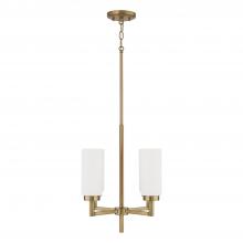 Capital 351741AD - 4-Light Chandelier Pendant in Aged Brass with Faux Alabaster Glass