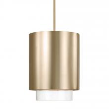 Capital 353011MA - 1 - Light Pendant in Matte Brass with Seeded Glass