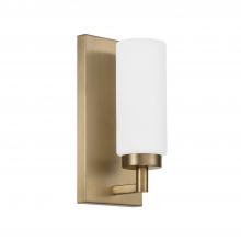 Capital 651711AD - 1-Light Sconce in Aged Brass with Faux Alabaster Glass