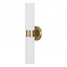 Capital 651721AD - 2-Light Sconce in Aged Brass with Faux Alabaster Glass