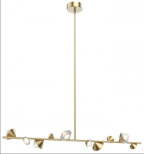 Kuzco Lighting Inc LP50851-BG - Geode 51-in Brushed Gold LED Linear Pendant