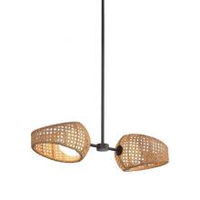 Kuzco Lighting Inc PD20602-BK/OP - 2 - Light LED Pendant Black/Opal Glass