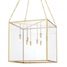 Hudson Valley 4124-AGB - 8 - Light Pendant Lantern