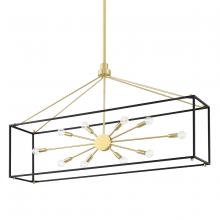 Hudson Valley 8948-AGB/BK - 10 - Light Linear Chandelier
