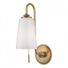 Hudson Valley 9011-AGB - 1 - Light Sconce w/ Pull Chain