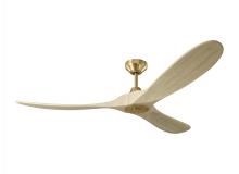 Visual Comfort & Co. Fan Collection 3MAVSM60BBSWWO - 60" Smart Ceiling Fan in Burnished Brass with Washed White Oak Blades