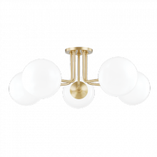 Mitzi by Hudson Valley Lighting H105605-AGB - 5 - Light Semi Flush