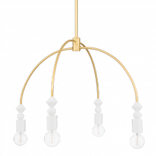 Mitzi by Hudson Valley Lighting H471804-AGB - 4 - Light Chandelier