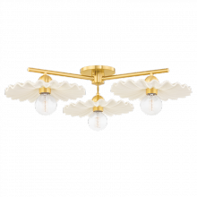 Mitzi by Hudson Valley Lighting H499603-AGB/CCR - 3 - Light Semi Flush