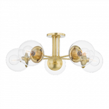 Mitzi by Hudson Valley Lighting H503605-AGB - 5 - Light Semi Flush