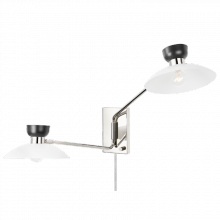 Mitzi by Hudson Valley Lighting HL481202-PN - 2 - Light Swing Arm Sconce