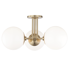 Mitzi by Hudson Valley Lighting H105603-AGB - 3 - Light Semi Flush