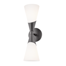 Mitzi by Hudson Valley Lighting H312102-BLK - 2 - Light Wall Sconce