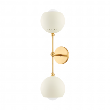 Mitzi by Hudson Valley Lighting H832102-AGB/SCR - 2 - Light Wall Sconce