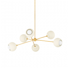 Mitzi by Hudson Valley Lighting H832806-AGB/SCR - 6 - Light Chandelier